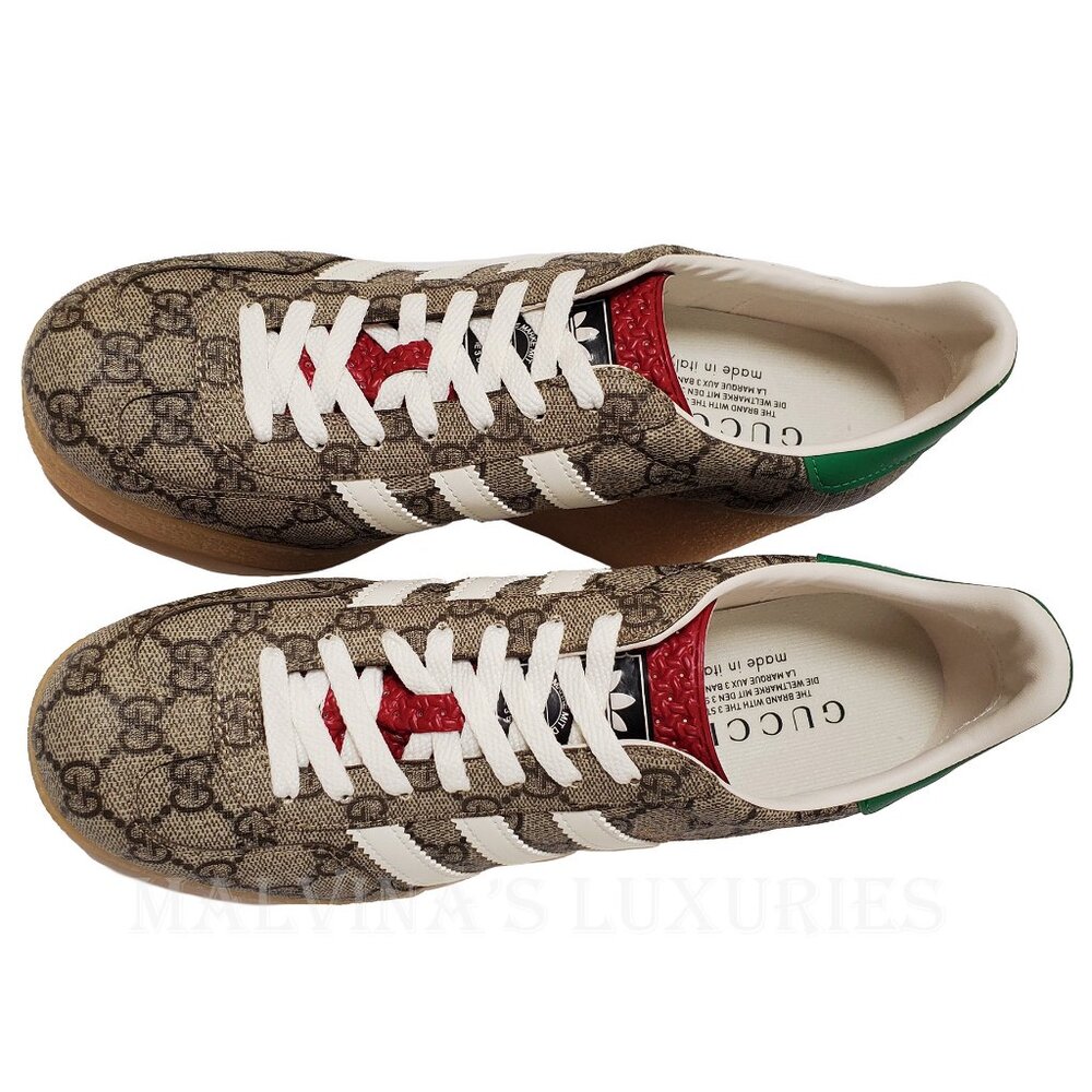GUCCI SNEAKERS ADIDAS X GAZELLE GG LOGO SUPREME WEDGE SHOES w TREFOIL sz 41 11 - Picture 9 of 16